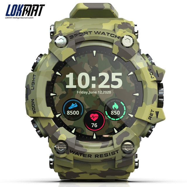 LOKMAT ATTACK Full Touch Screen Fitness Tracker Smart Watch Men Heart Rate Monitor Blood Pressure Smartwatch For Android ios - CARYMEN