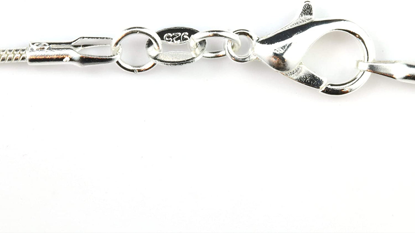 EPJ Whale with Three Rhinestones for Water Charm Snake Chain Necklace - CARYMEN