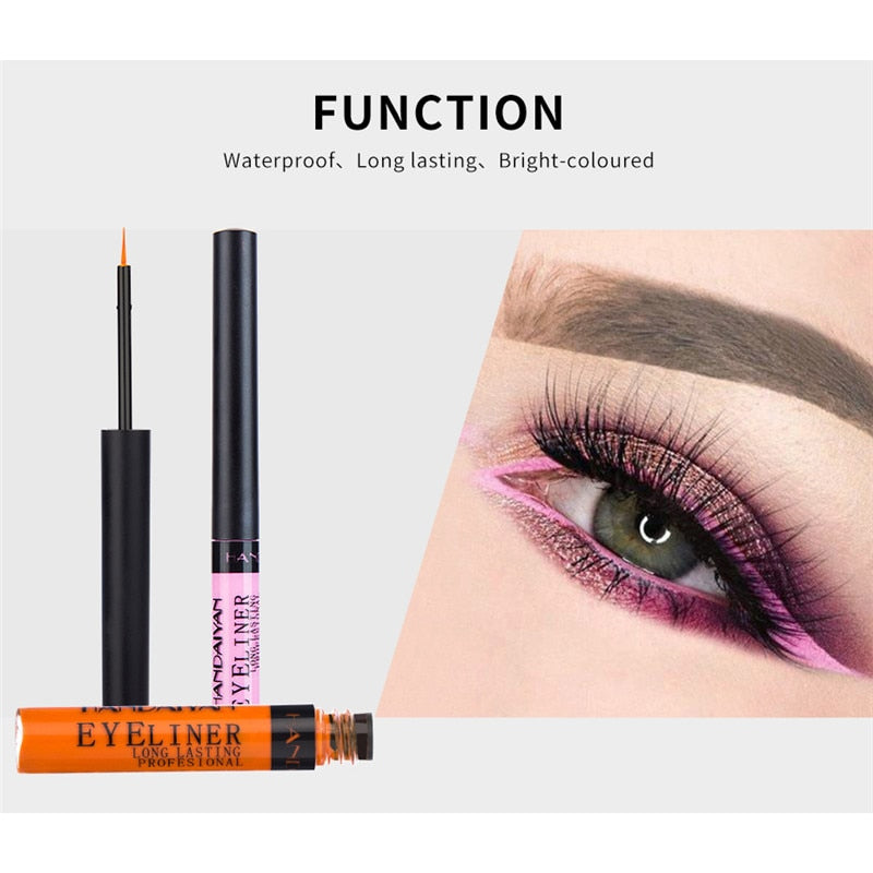 12 Colors Matte Eyeliner Liquid Waterproof Easy To Wear Make Up Matte Eye Liner Blue Red Green Brown Eyeliner Color Liner