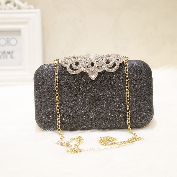 Meloke new fashion Sequined Scrub Clutch Women&#39;s Evening Bags Bling Day Clutches Gold Wedding Purse Female Handbag MN2023