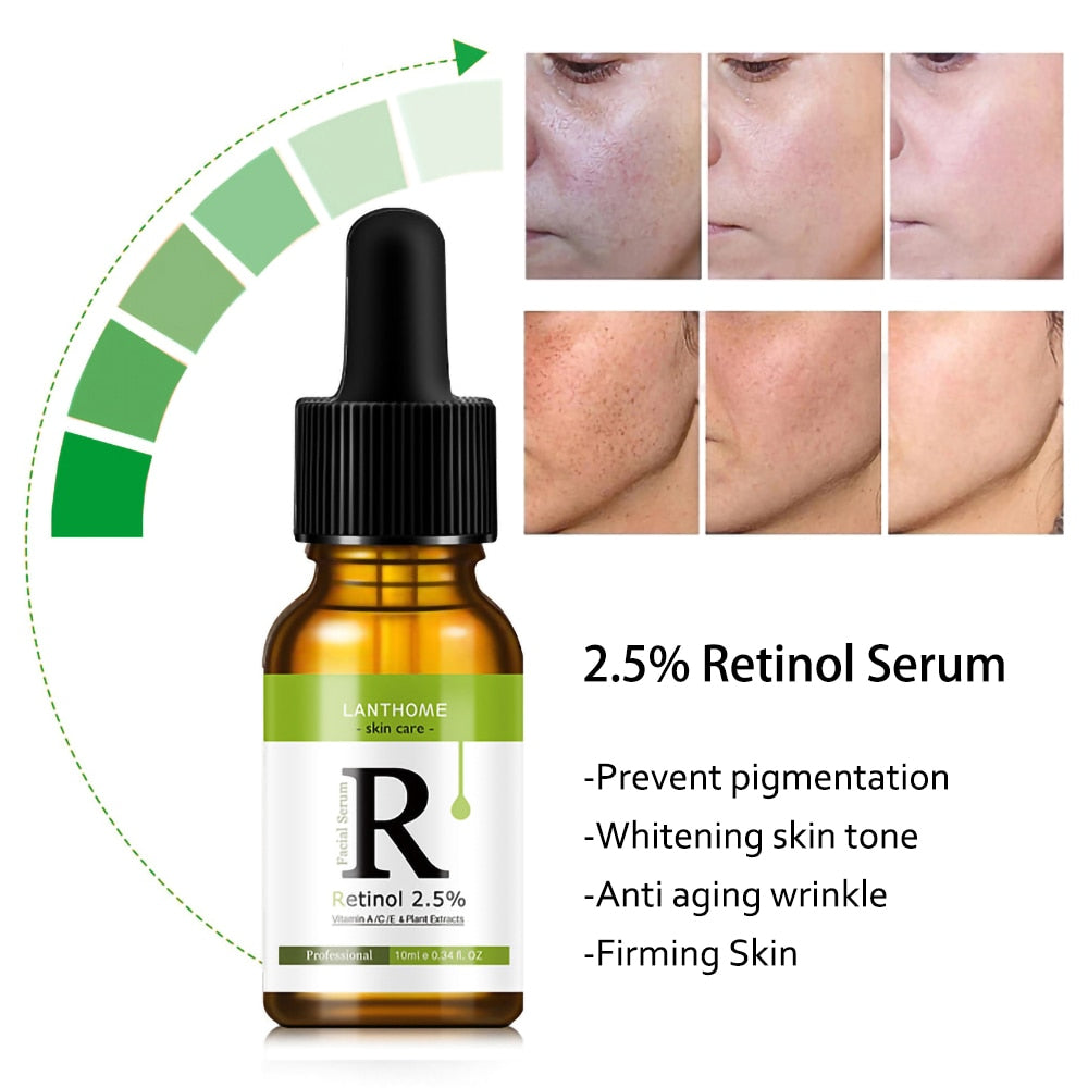 Retinol Serum Anti Wrinkle Fade Dark Spots Vitamin C Facial Serum