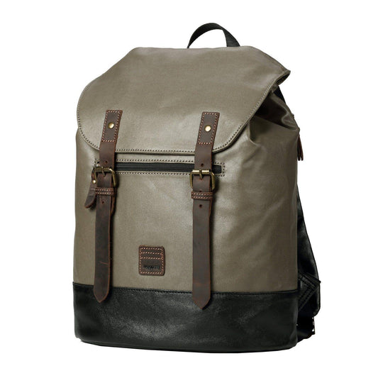 TRP0514 Troop London Heritage Coated Canvas Casual Daypack, Laptop Backpack - CARYMEN