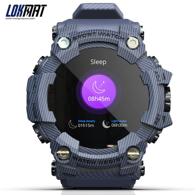 LOKMAT ATTACK Full Touch Screen Fitness Tracker Smart Watch Men Heart Rate Monitor Blood Pressure Smartwatch For Android ios - CARYMEN