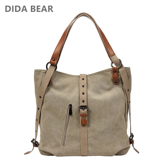 DIDABEAR Brand Canvas Tote Bag Women Handbags Female Designer Large Capacity Leisure Shoulder Bags Big Travel Bags Bolsas - CARYMEN