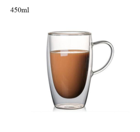 INS Coffee Mug Double Wall Milk Cup Cute Glass Creative Kawaii Juice Vaso Gato Oso Taza Doble Cristal Valentine&#39;s Day Gift - CARYMEN