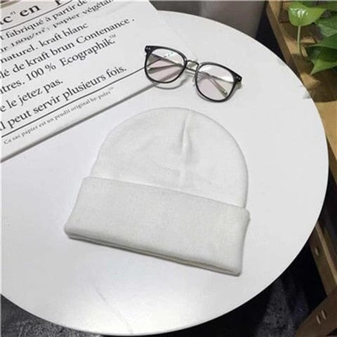 New Winter Beanie Hat for Women Men Embroider Logo Sew Letter Warm Knitted Autumn Skullies Unisex Ladies Gorro Female Cap Bonnet - CARYMEN