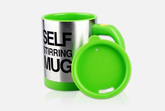 5 Colors Lazy Tazas Self Stirring Mug Coffee Cup Smart Stainless Steel Mugs Copos Inox Tea Cup - CARYMEN