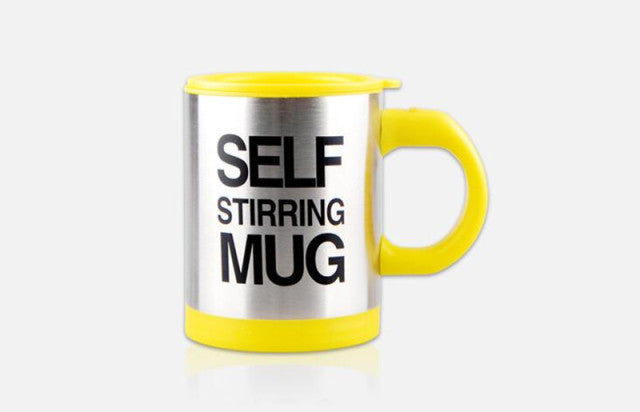 5 Colors Lazy Tazas Self Stirring Mug Coffee Cup Smart Stainless Steel Mugs Copos Inox Tea Cup - CARYMEN