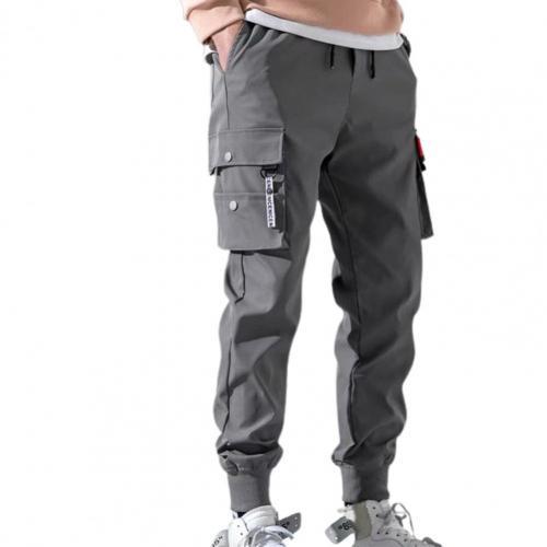 Hot！Autumn Men Pants Hip Hop Harem Joggers Pants 2021New Male Trousers Mens Solid Multi-pocket Cargo Pants Skinny Fit Sweatpants - CARYMEN