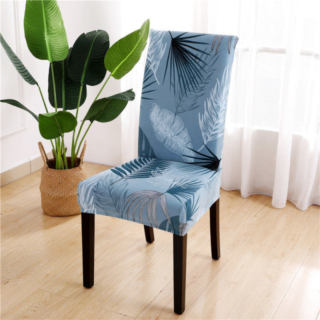 Geometric Dining Chair Cover Spandex Elastic Chair Slipcover Case Stretch Chair Covers for Wedding Hotel Banquet Dining Room - CARYMEN