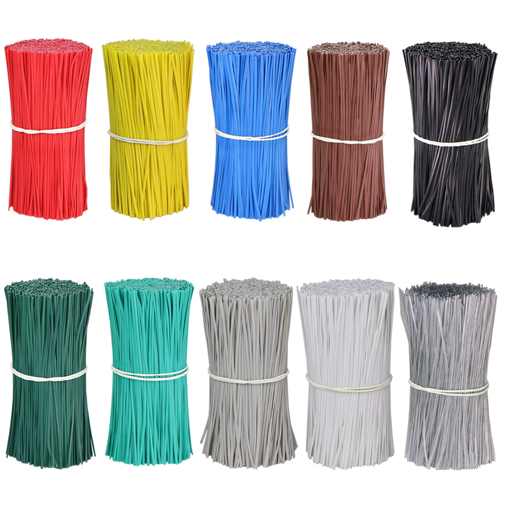 100PCS Oblate Gardening Cable Ties Reusable Iron Wire Twist Tie for Flower Plant Climbing Vines Multifunction Coated Fix Strings - CARYMEN