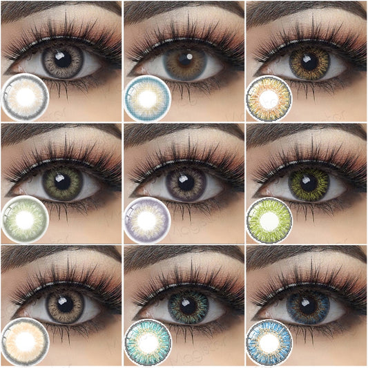 Colored Contact Lenses For Eyes Natural Eye Contacts With Color Contact Lens Beauty 2pcs Yearly Colored Contact Lens For Eyes - CARYMEN