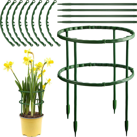 2/4/6pc Plastic Plant Support Pile Stand for Flowers Greenhouse Arrangement Rod Holder Orchard Garden Bonsai Tool invernadero - CARYMEN