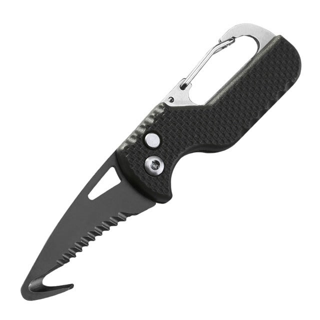 Portable Multifunctional Express Parcel Knife, Keychain, Serrated Hook, Carry-on Unpacking, Emergency Survival Tool Box Opener - CARYMEN