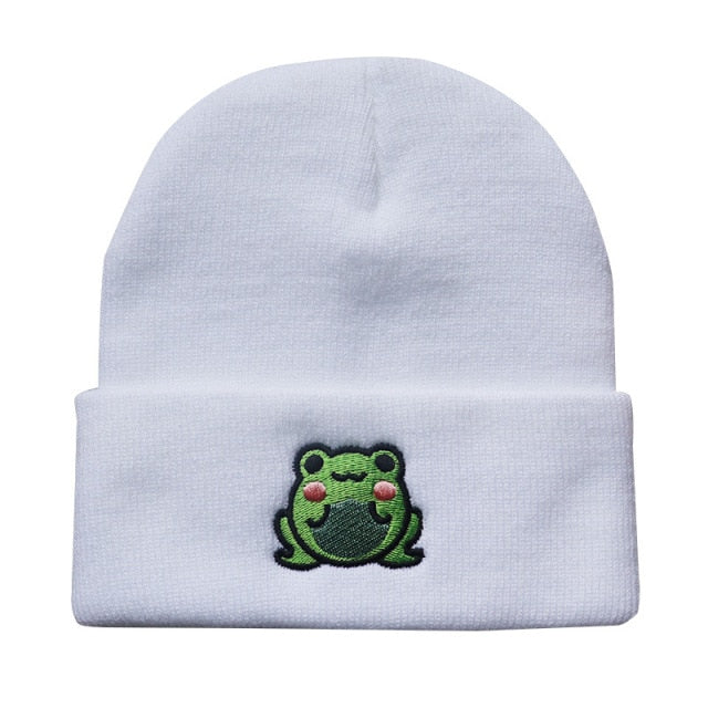 2022 Frog Hat Beanies Bonnet Hats for Women Men Beanie Chapeau Femme Cap Gorras Para Mujer Hip Hop Caps Gorro Gorros De Lana - CARYMEN