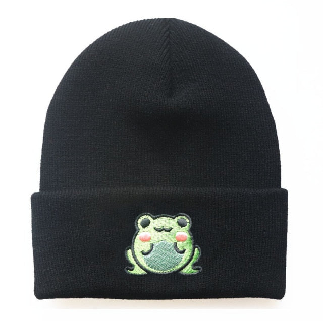 2022 Frog Hat Beanies Bonnet Hats for Women Men Beanie Chapeau Femme Cap Gorras Para Mujer Hip Hop Caps Gorro Gorros De Lana - CARYMEN