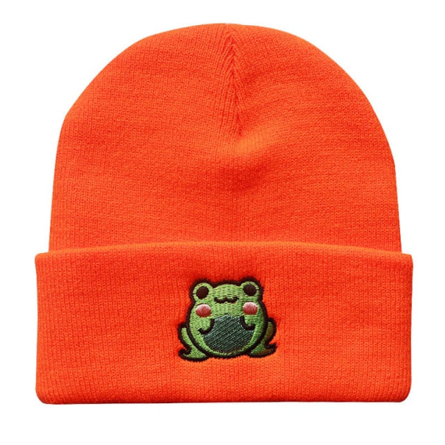 2022 Frog Hat Beanies Bonnet Hats for Women Men Beanie Chapeau Femme Cap Gorras Para Mujer Hip Hop Caps Gorro Gorros De Lana - CARYMEN