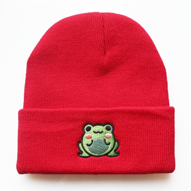 2022 Frog Hat Beanies Bonnet Hats for Women Men Beanie Chapeau Femme Cap Gorras Para Mujer Hip Hop Caps Gorro Gorros De Lana - CARYMEN