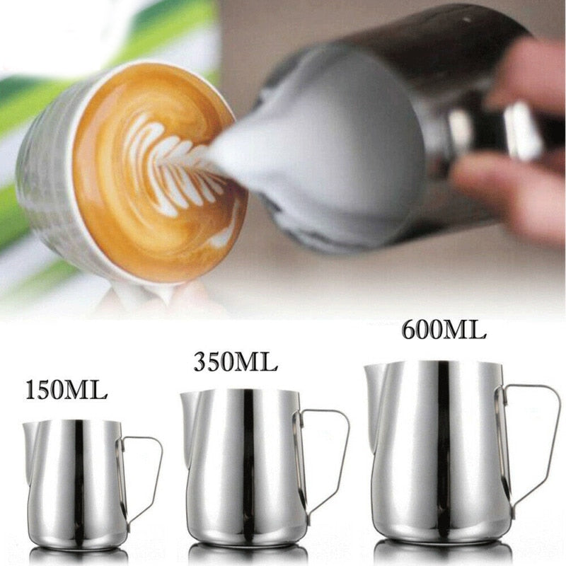 Stainless Steel Milk Frothing Pitcher Espresso Coffee Barista Craft Latte Cappuccino Milk Cream Cup Frothing Jug Pitche milk jug - CARYMEN