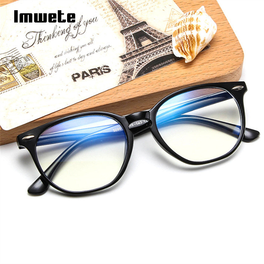 Imwete Anti Blue Light Computer Glasses Frame Men Women Transparent Gaming Glasses Frames Protection Eye Retro Spectacles Frames - CARYMEN